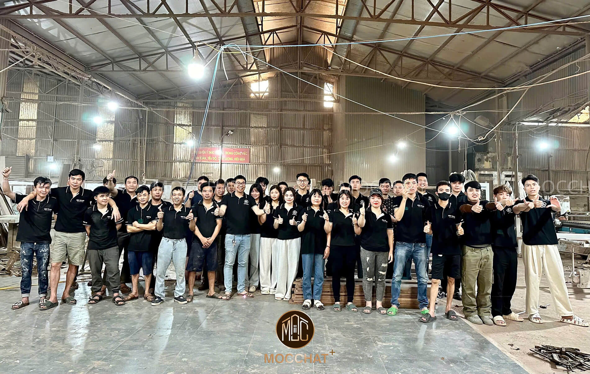 Đội ngũ nhân sự nhà máy sản xuất nội thất Mộc Chất