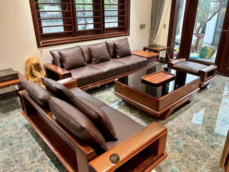 Không gian phòng khách nhà vườn anh Đạt Thanh Hóa