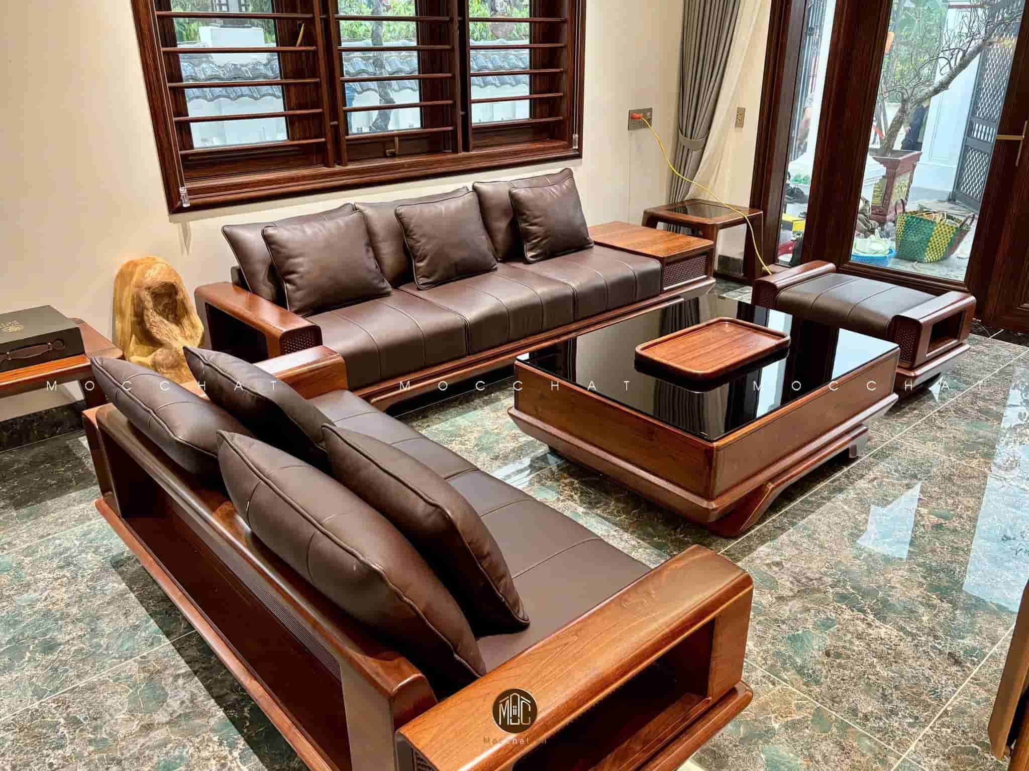 Không gian phòng khách nhà vườn anh Đạt Thanh Hóa