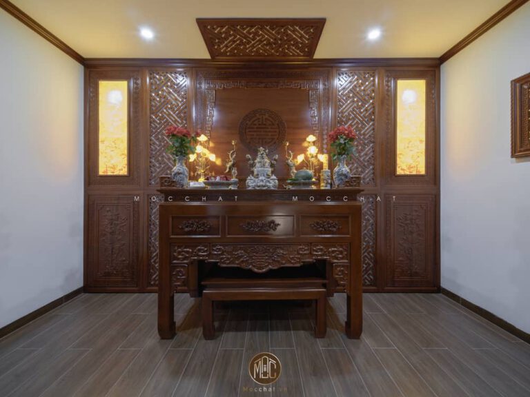 Không gian phòng thờ trang nghiêm