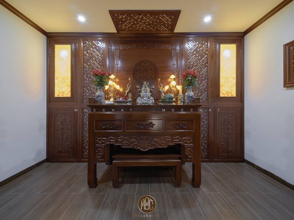 Không gian phòng thờ trang nghiêm